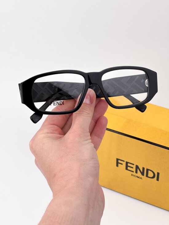 Fendi FE50115I 001 Rectangular Eyeglasses – Shiny Black main image 10